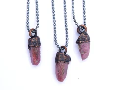 Ruby crystal necklace | Raw ruby necklace