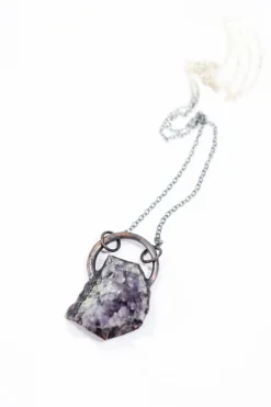 SALE Amethyst crystal necklace | February Birthstone Necklace