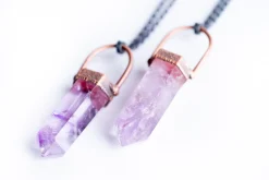 SALE Amethyst necklace | Polished amethyst necklace