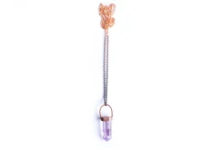 SALE Amethyst necklace | Polished amethyst necklace