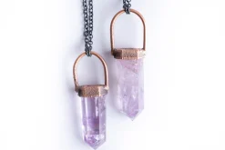 SALE Amethyst necklace | Polished amethyst necklace