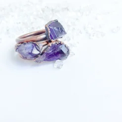 SALE amethyst ring | Amethyst crystal ring