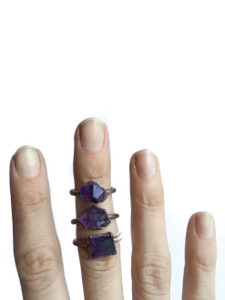 SALE amethyst ring | Amethyst crystal ring