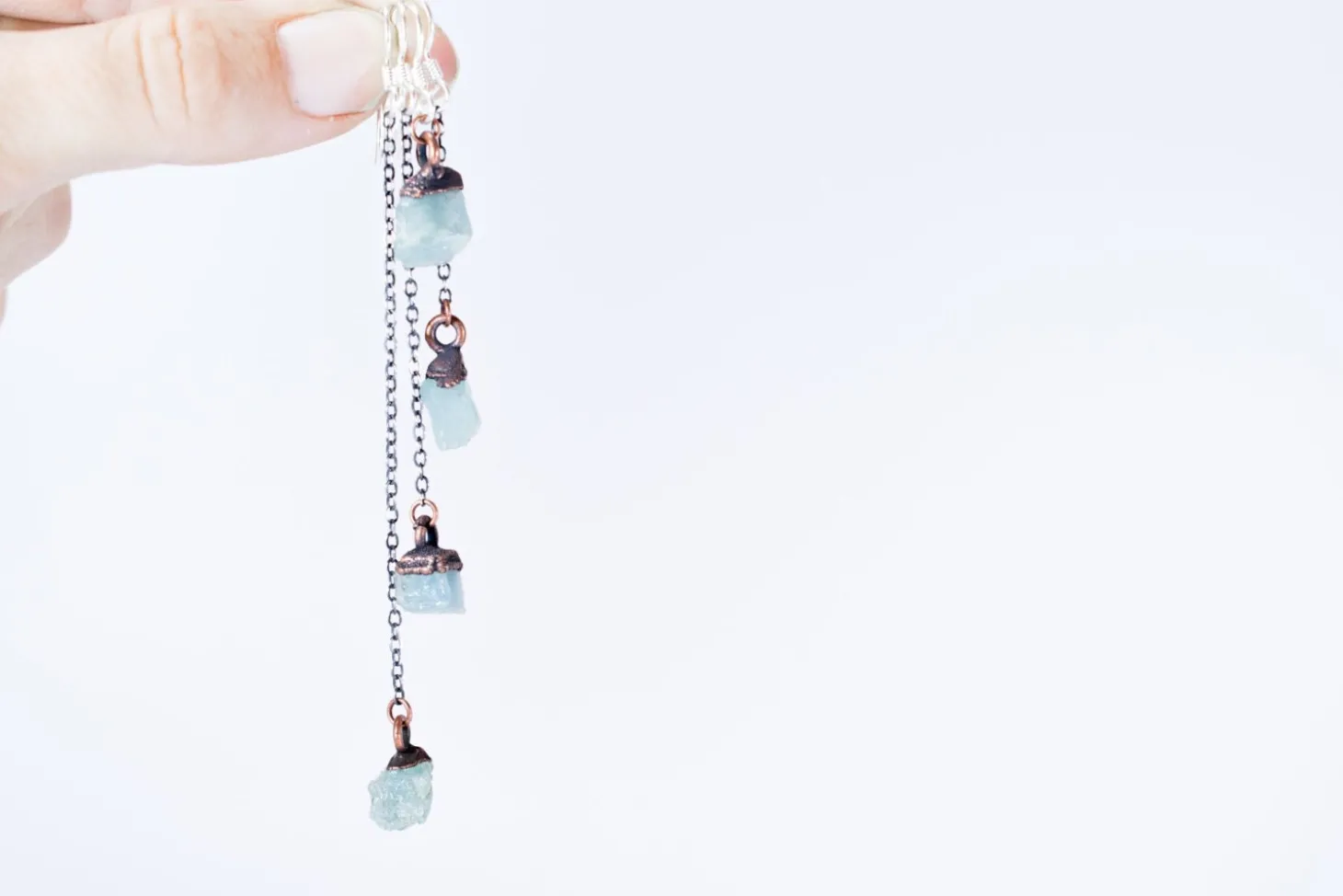 SALE Aquamarine | Raw Aquamarine earrings