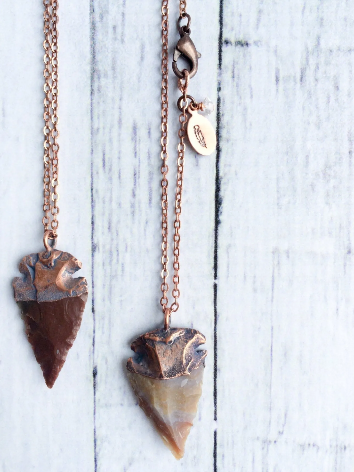 SALE Arrowhead fossil | Electroformed fossil jewelry