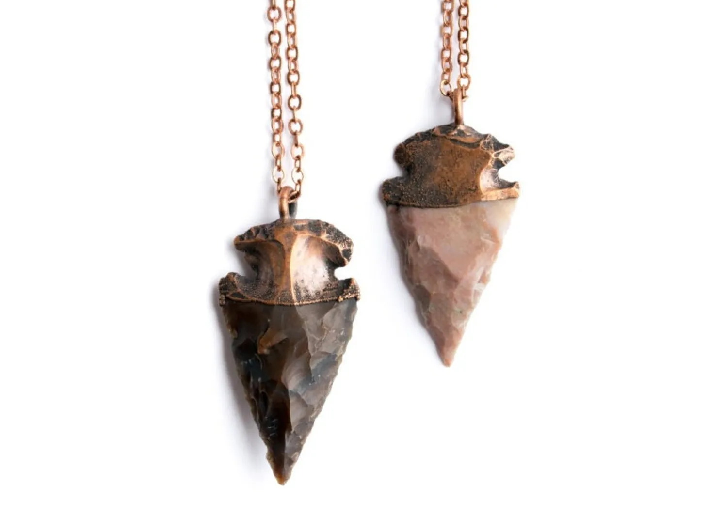 SALE Arrowhead fossil | Electroformed fossil jewelry
