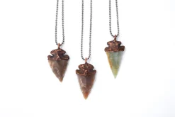 SALE Arrowhead fossil | Electroformed fossil jewelry