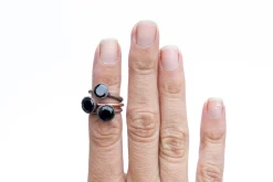 SALE Black Spinel ring | Black Spinel crystal ring