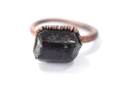 SALE Black tourmaline ring | Black tourmaline ring