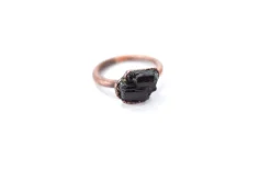 SALE Black tourmaline ring | Black tourmaline ring