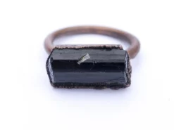 SALE Black tourmaline ring | Black tourmaline
