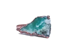 SALE Chrysoprase ring | Raw chrysoprase crystal ring