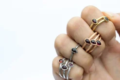 SALE Deep Red Garnet ring | Garnet Teardrop Ring
