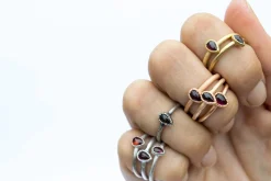 SALE Deep Red Garnet ring | Garnet Teardrop Ring