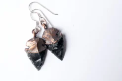 SALE Dragonglass | Obsidian arrowhead earrings