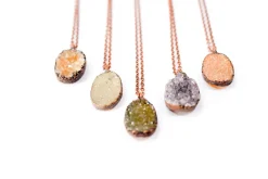 SALE Druzy crystal necklace | Natural druzy pendant