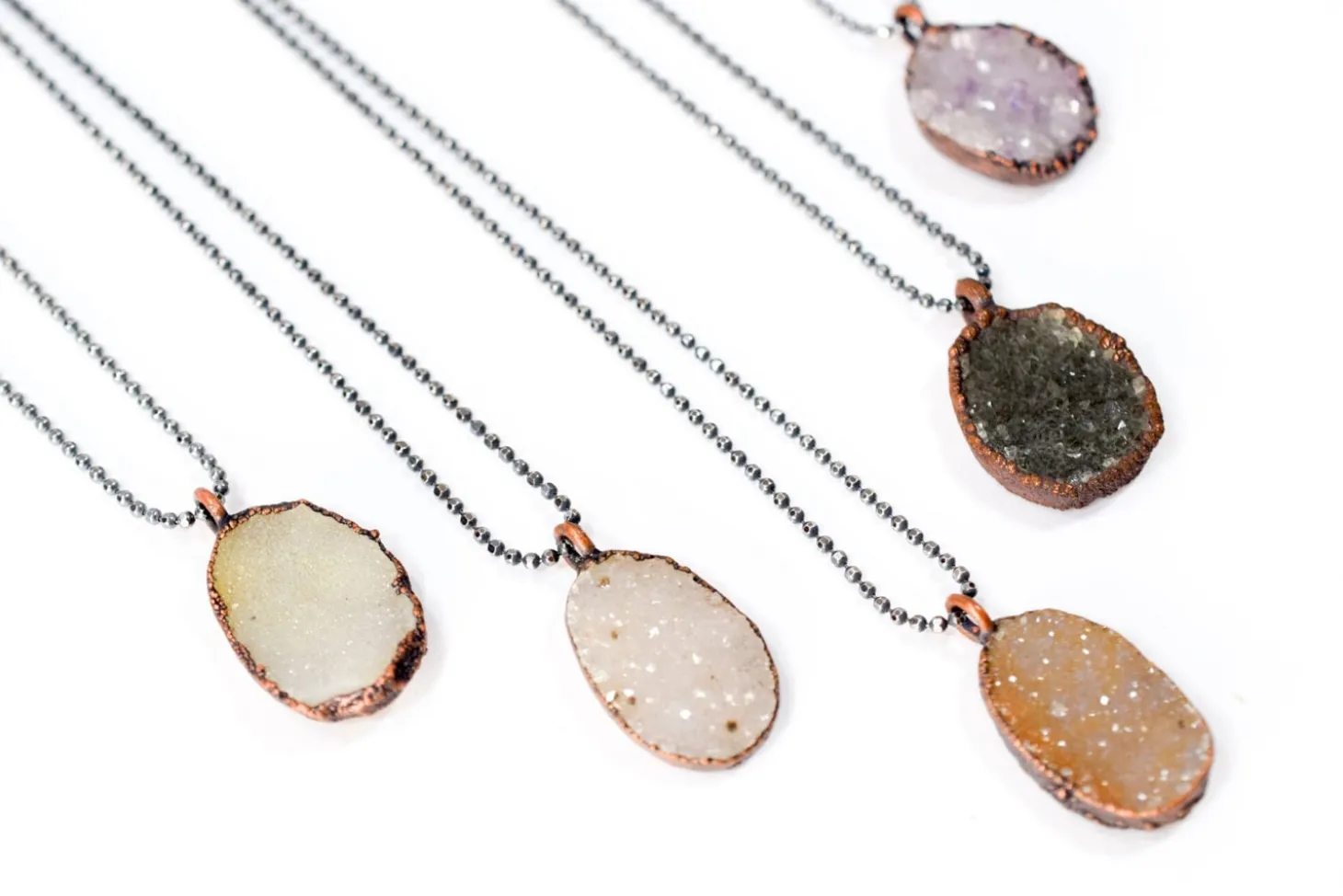 SALE Druzy crystal necklace | Natural druzy pendant