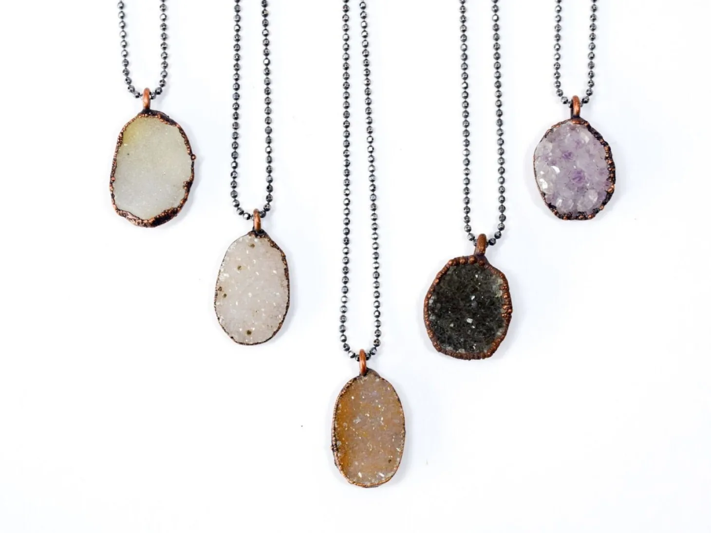 SALE Druzy crystal necklace | Natural druzy pendant
