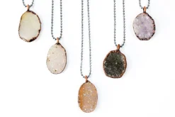 SALE Druzy crystal necklace | Natural druzy pendant