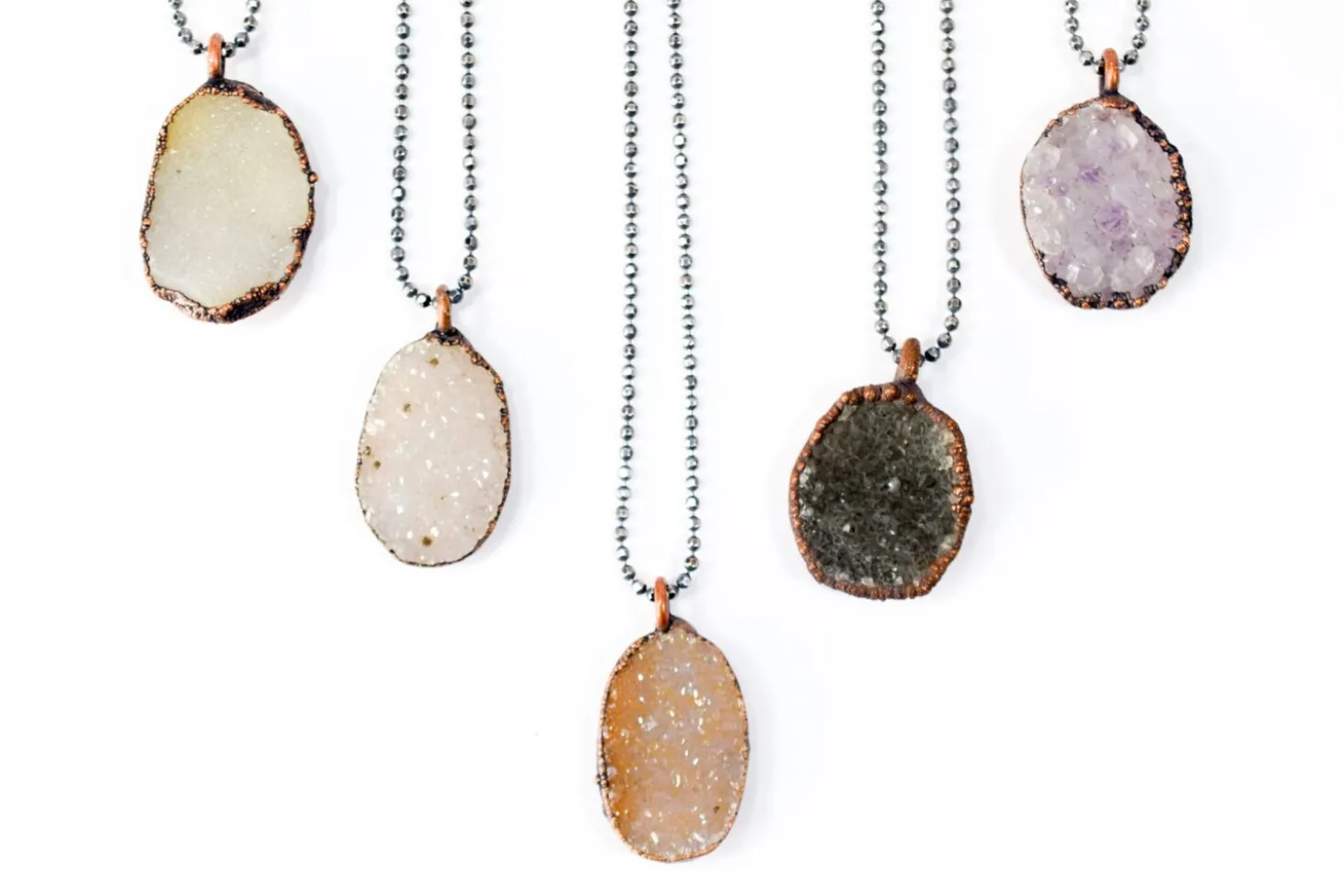 SALE Druzy crystal necklace | Natural druzy pendant