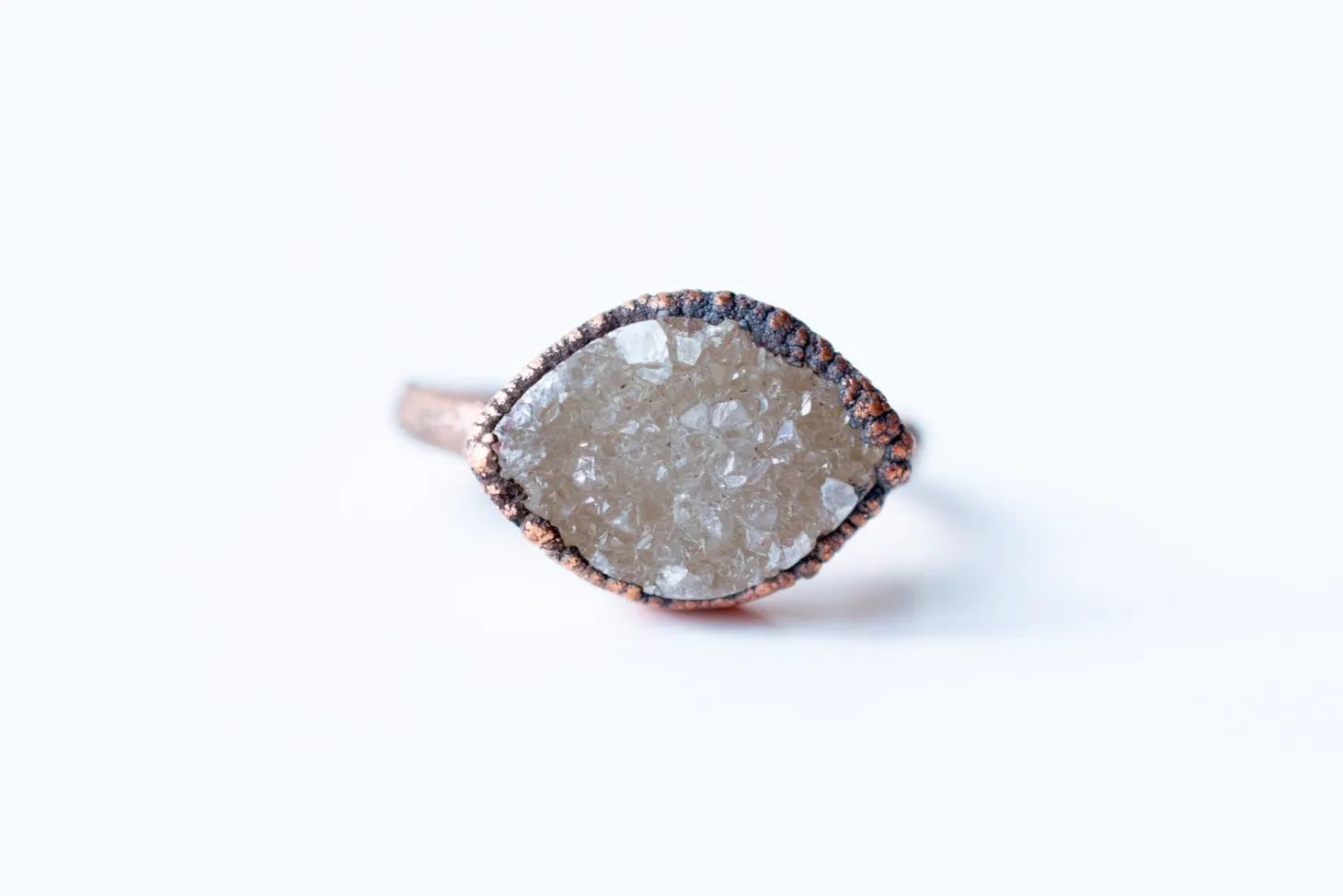 SALE Druzy Marquis Ring | Crystal Marquis Ring