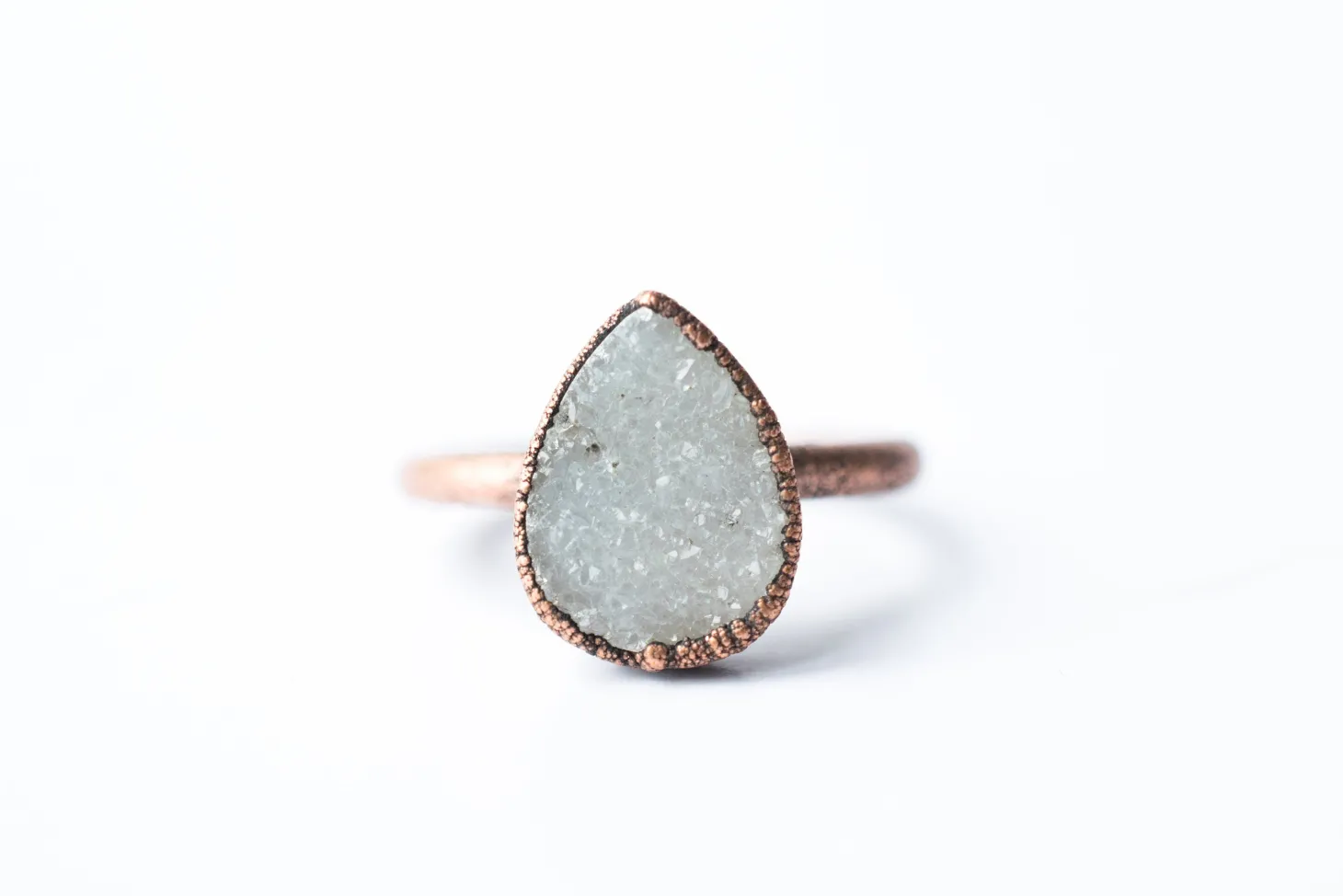 SALE Druzy Ring | Crystal Teardrop Ring
