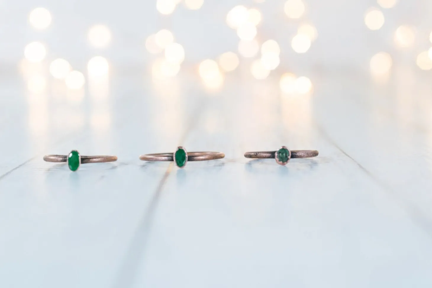 SALE Emerald birthstone ring | Emerald crystal ring