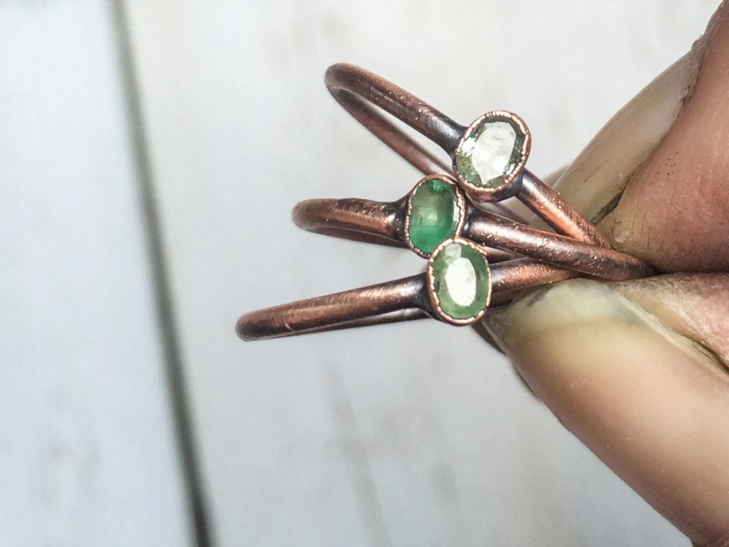 SALE Emerald birthstone ring | Emerald crystal ring