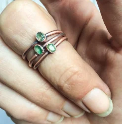 SALE Emerald birthstone ring | Emerald crystal ring