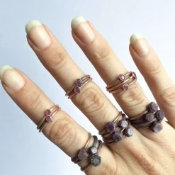 SALE Faceted ruby ring | ruby crystal ring