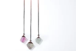 SALE fluorite necklace | Rough fluorite jewelry