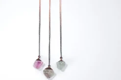 SALE fluorite necklace | Rough fluorite jewelry