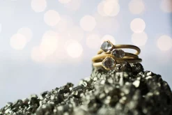 SALE Gold Crystal Ring | Herkimer diamond ring