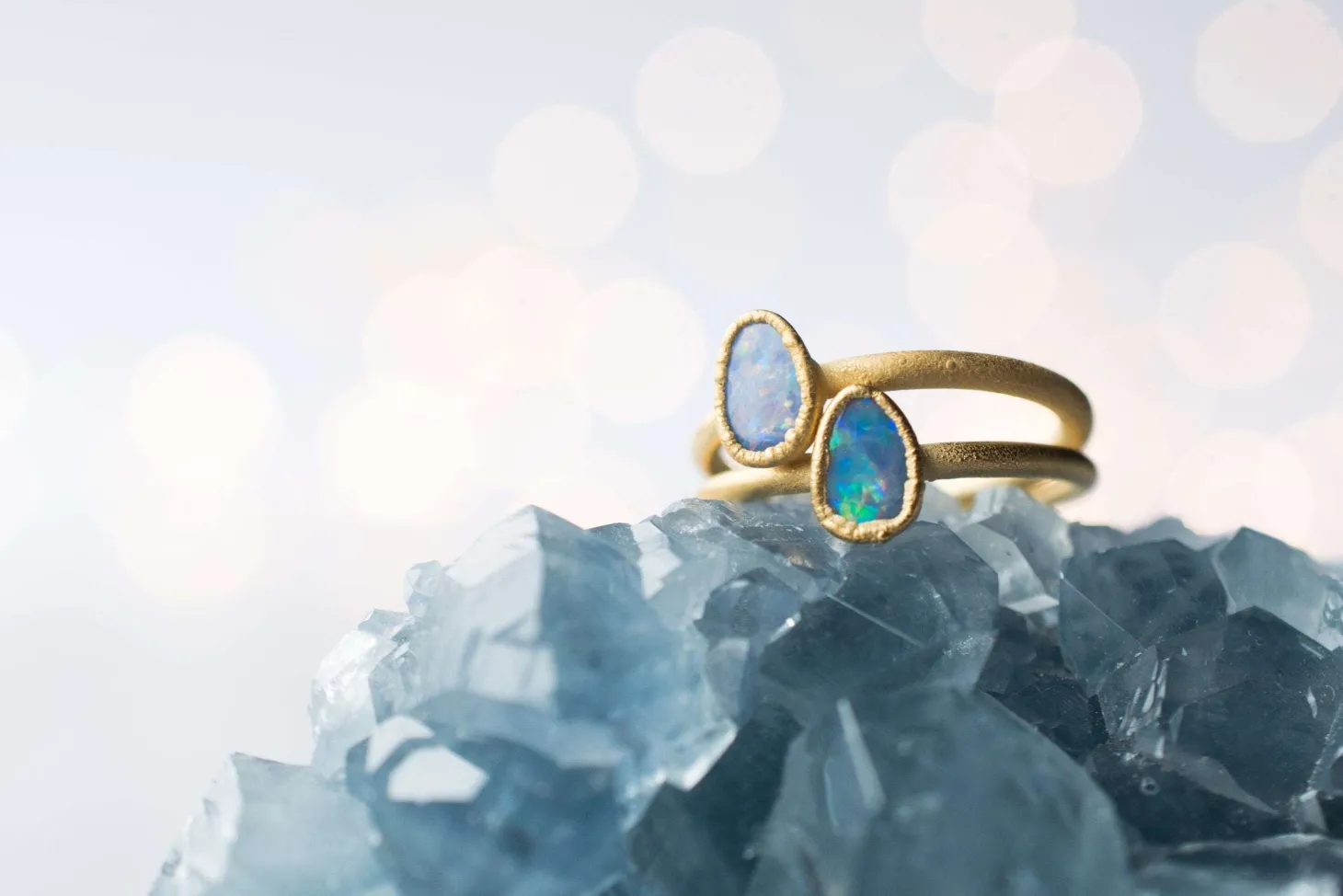 SALE Gold Opal ring | Stacking birthstone ring