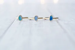 SALE Gold Opal ring | Stacking birthstone ring