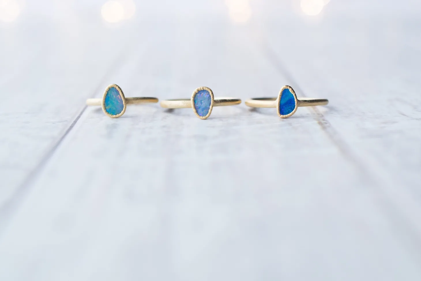 SALE Gold Opal ring | Stacking birthstone ring