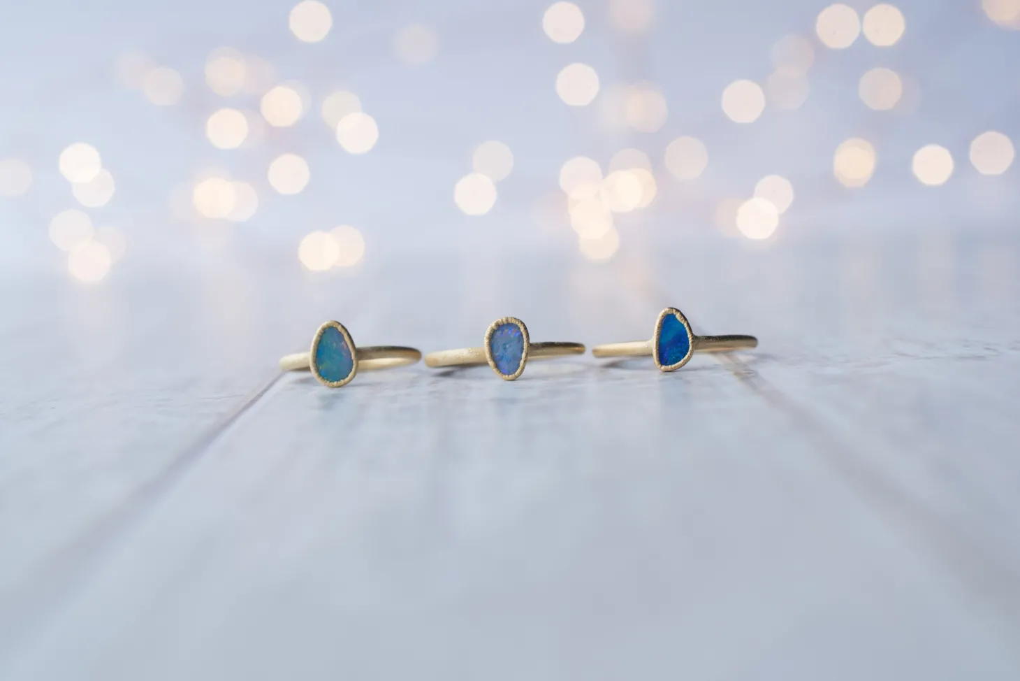 SALE Gold Opal ring | Stacking birthstone ring