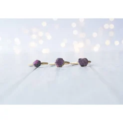 SALE Gold Ruby ring | Red ruby crystal ring