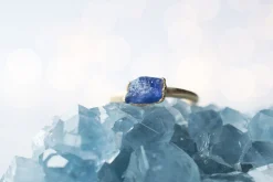 SALE Gold Tanzanite ring | Stone stacking ring