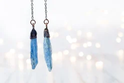 SALE Kyanite crystal | Blue kyanite earrings