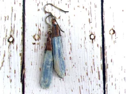 SALE Kyanite crystal | Blue kyanite earrings