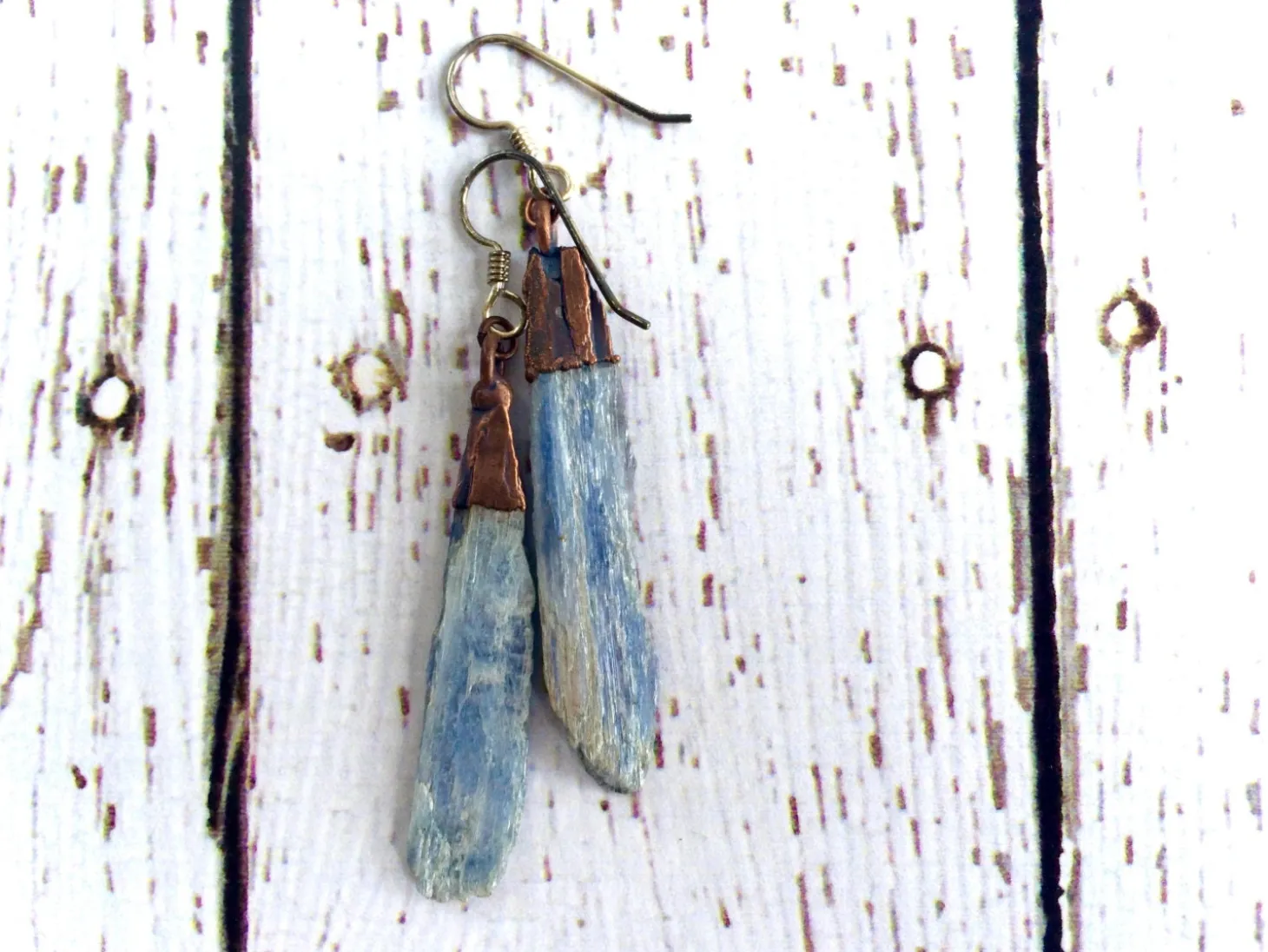 SALE Kyanite crystal | Blue kyanite earrings