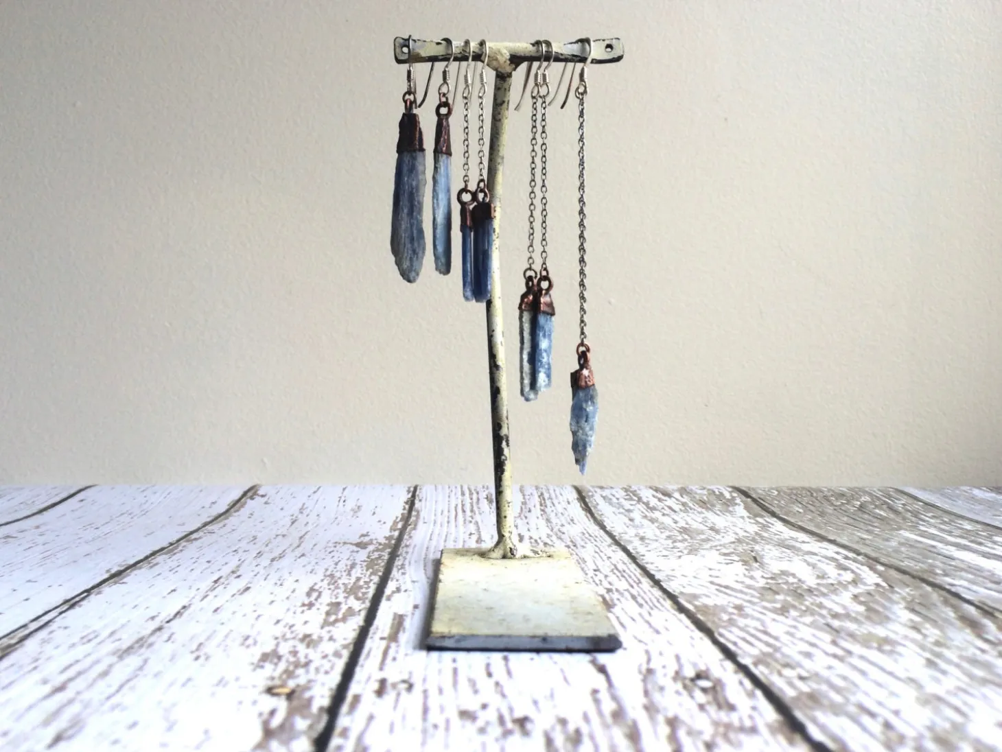 SALE Kyanite crystal | Blue kyanite earrings