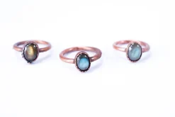 SALE Labradorite ring | Simple stone stacking ring