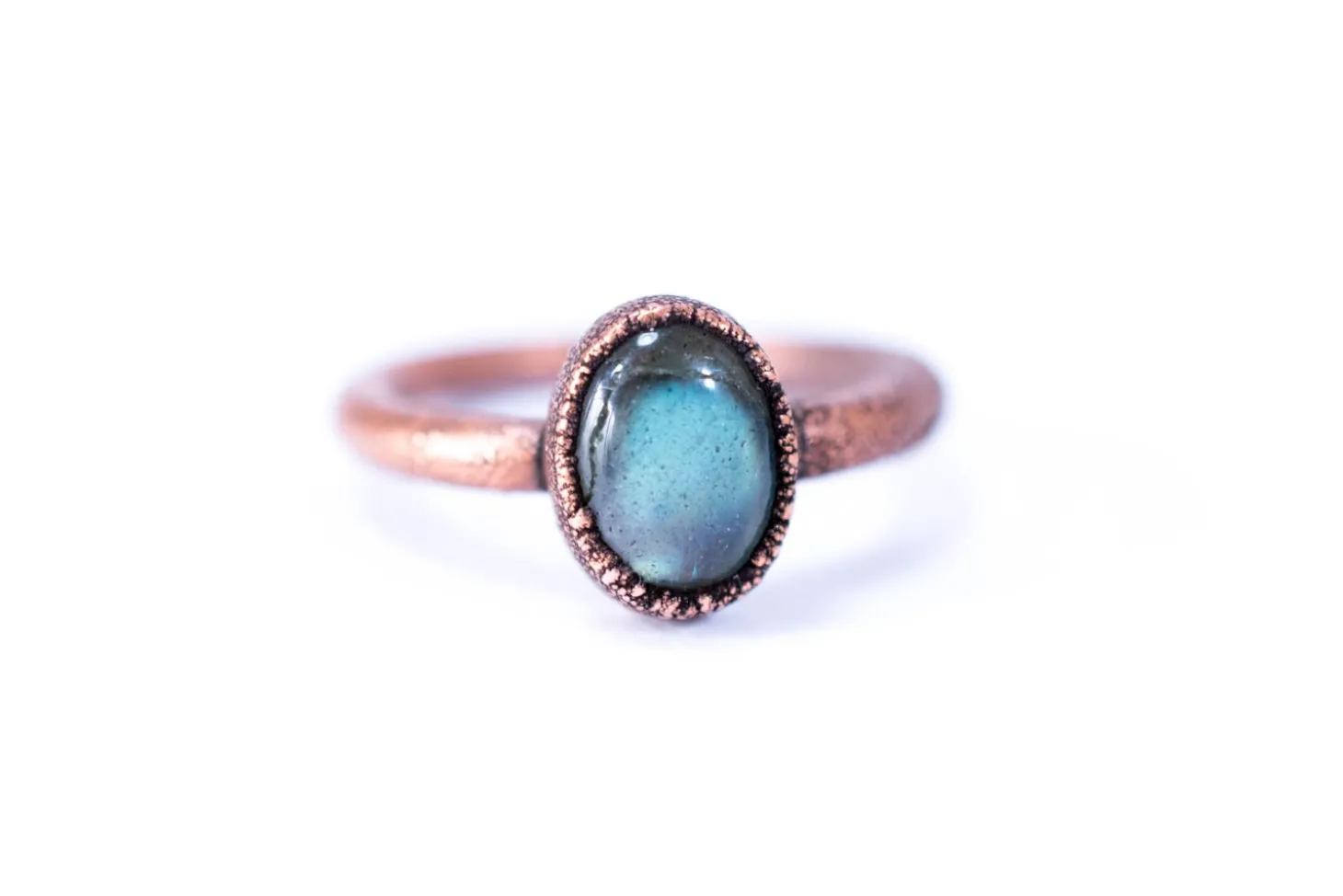 SALE Labradorite ring | Simple stone stacking ring