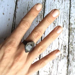 SALE Large ring | Herkimer diamond ring