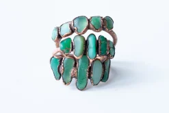 SALE Multi Stone Chrysoprase ring | Tumbled chrysoprase ring