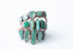 SALE Multi Stone Chrysoprase ring | Tumbled chrysoprase ring