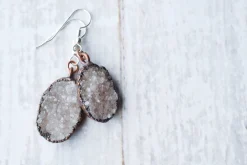 SALE Natural crystal | Druzy crystal earrings