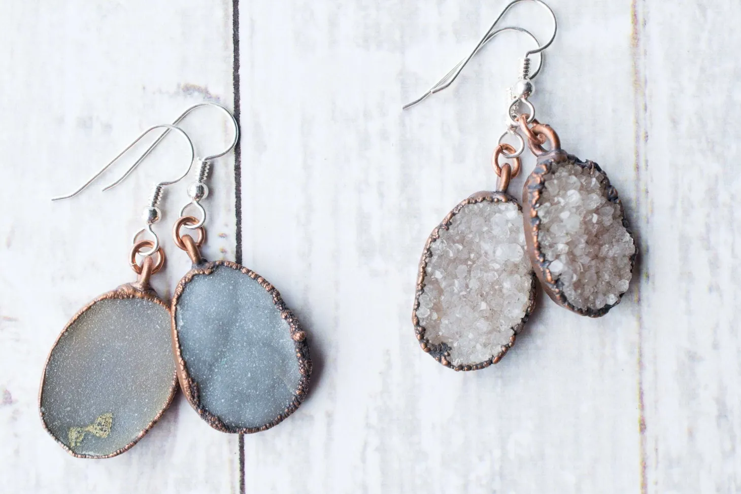 SALE Natural crystal | Druzy crystal earrings